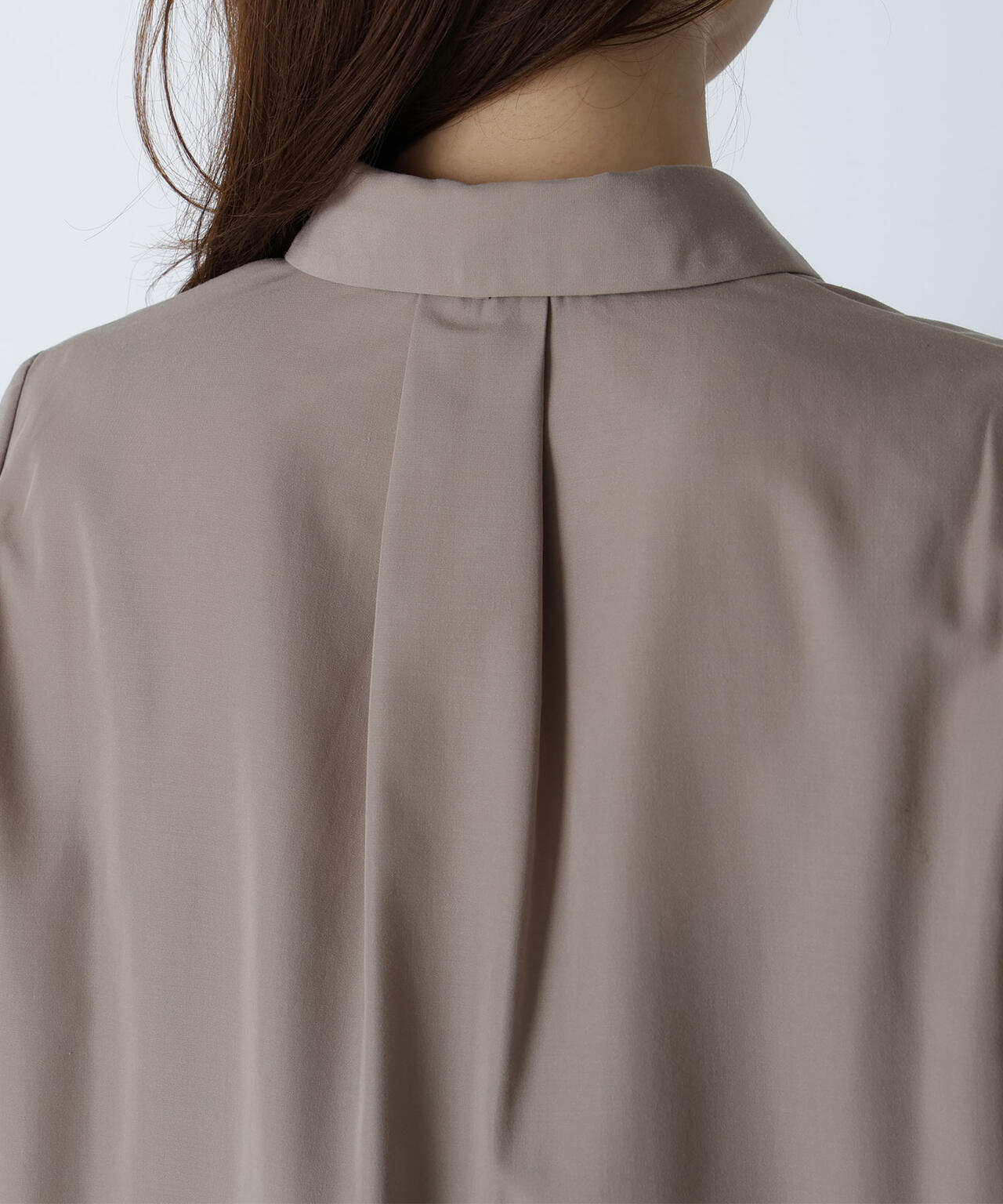 シャツカラーリボンブラウス