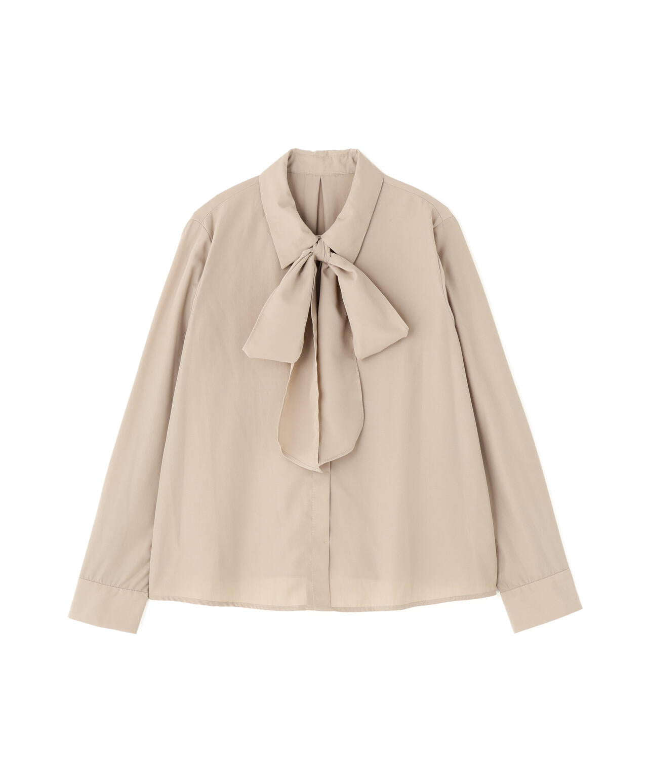 シャツカラーリボンブラウス