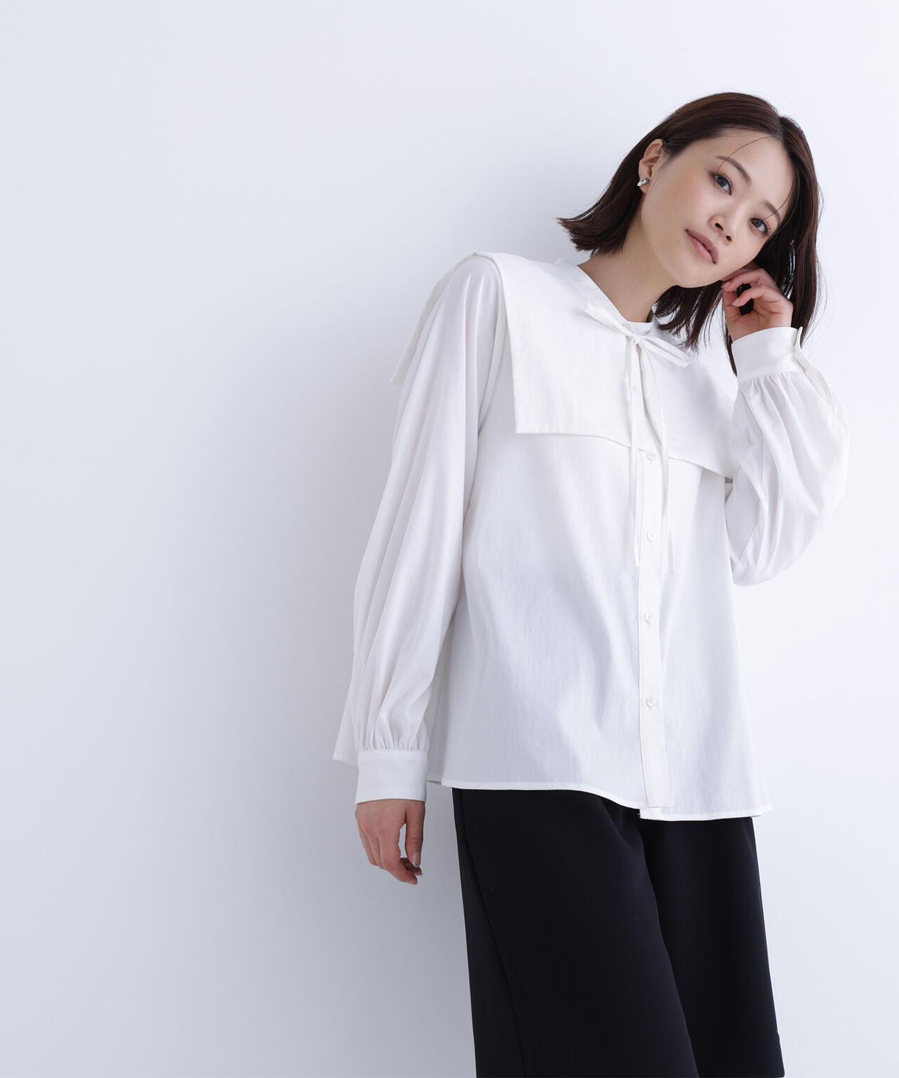 【Oggi掲載】スクエアカラーブラウス