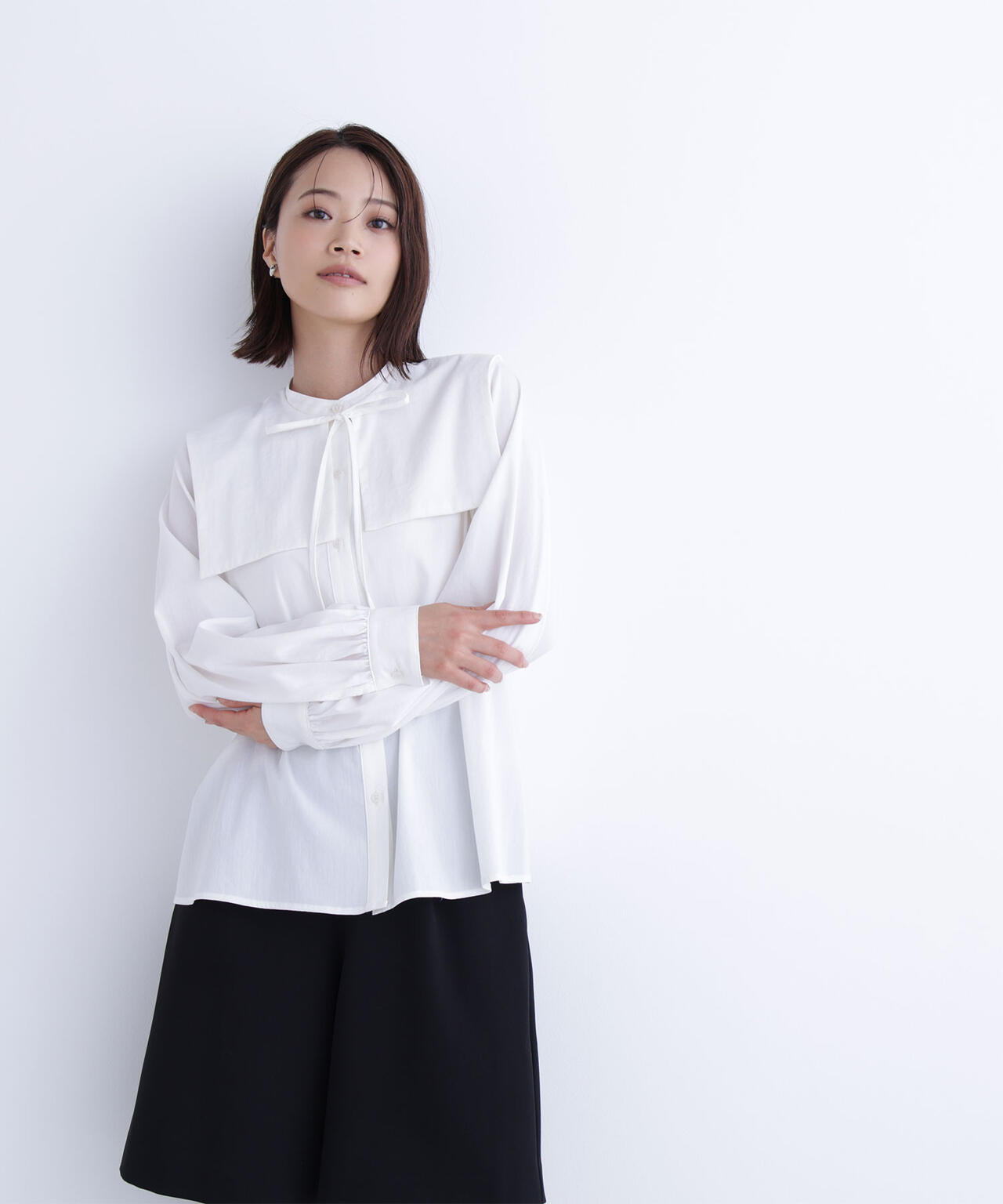 【Oggi掲載】スクエアカラーブラウス