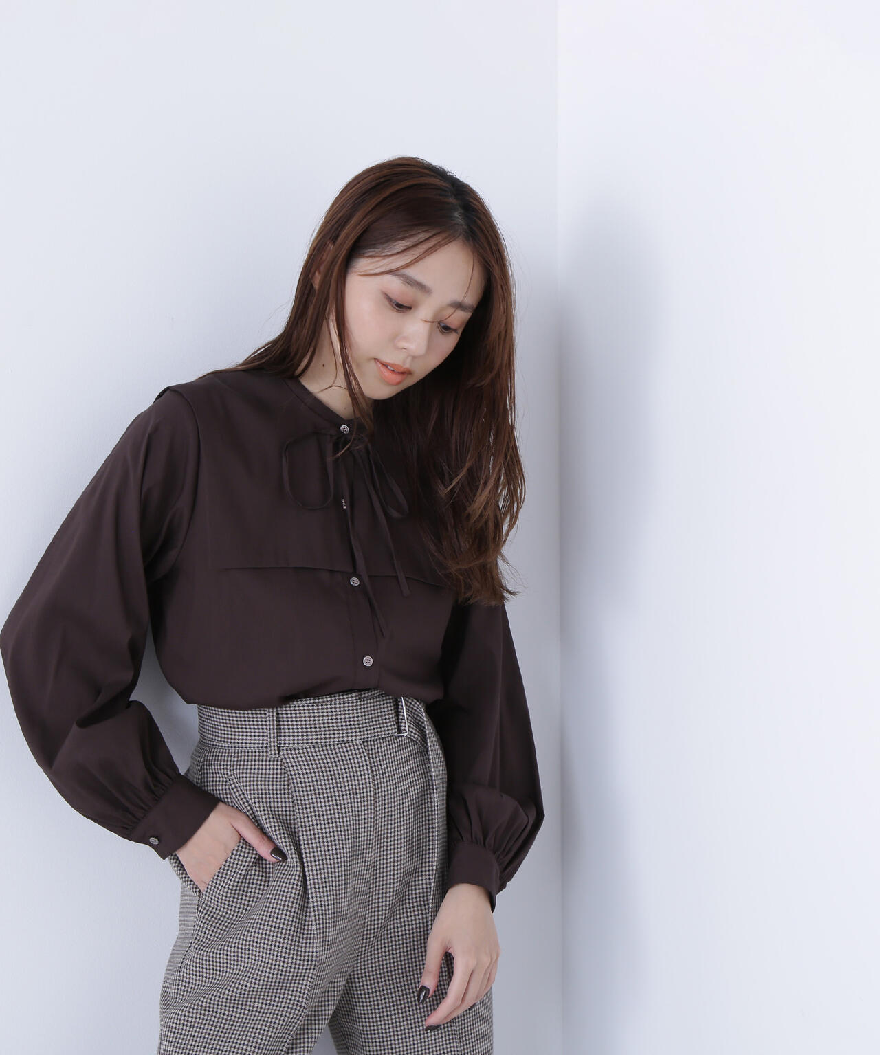 【Oggi掲載】スクエアカラーブラウス