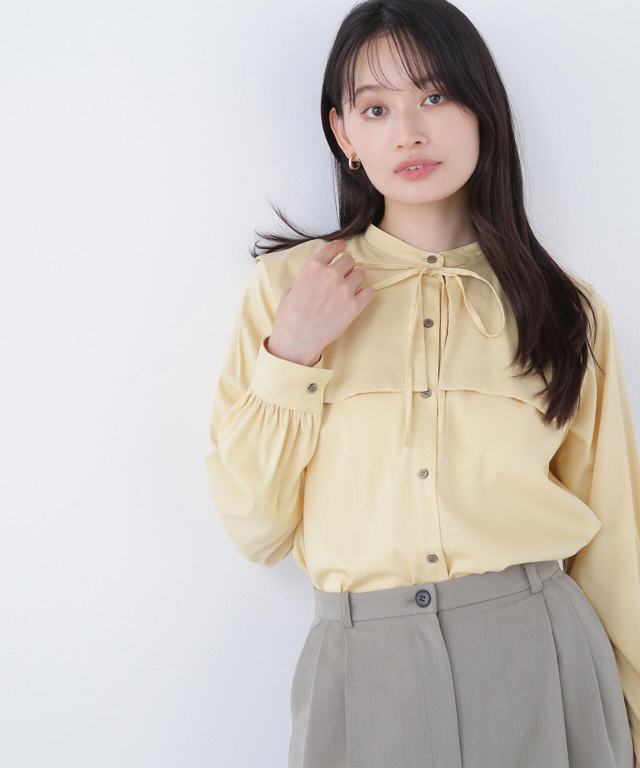 【Oggi掲載】スクエアカラーブラウス