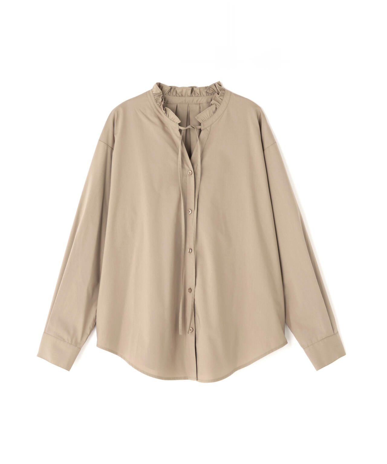 フリルネックスキッパーブラウス