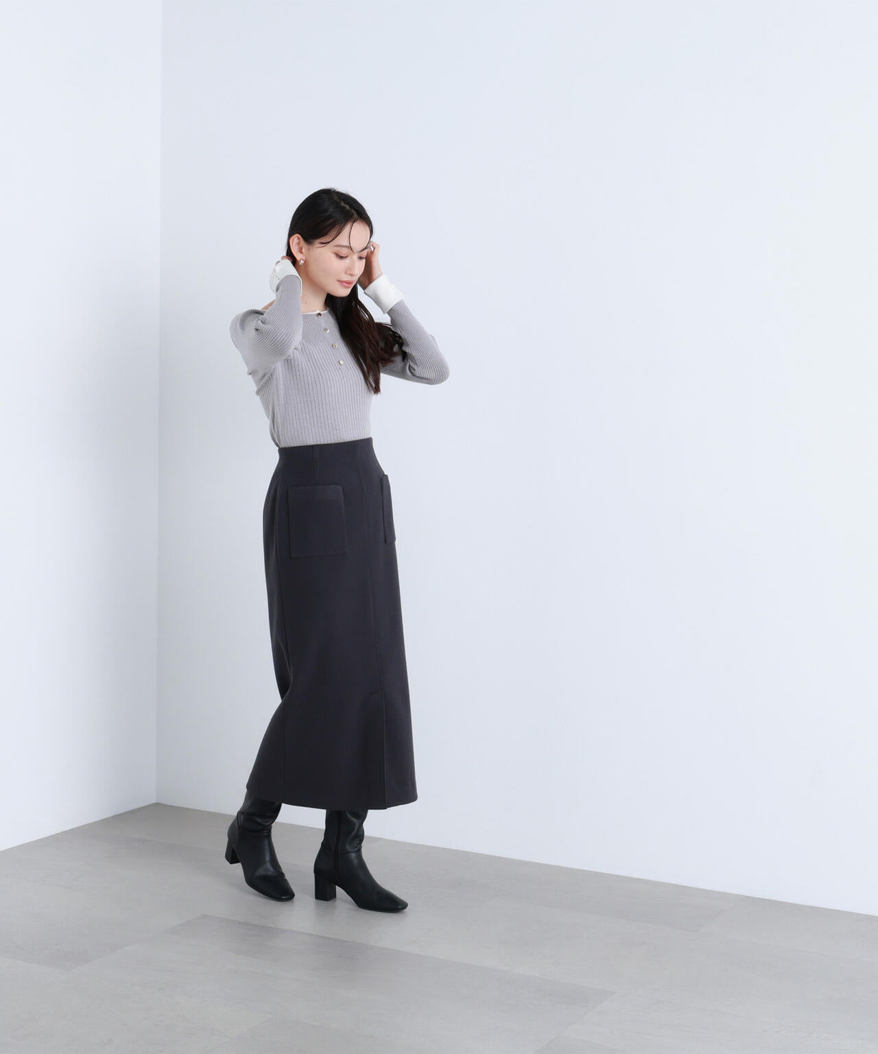 圧縮ジャージーシリーズ ナロースカート