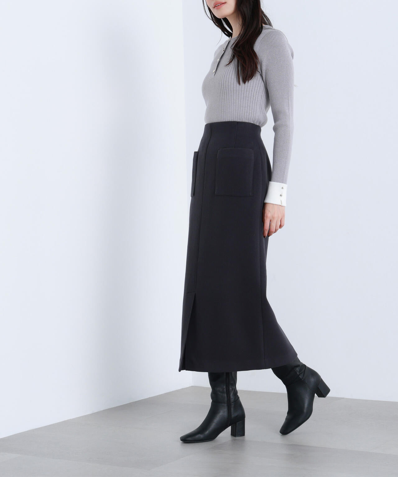 圧縮ジャージーシリーズ ナロースカート