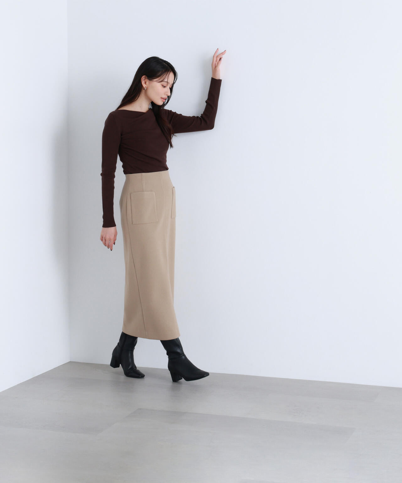 圧縮ジャージーシリーズ ナロースカート