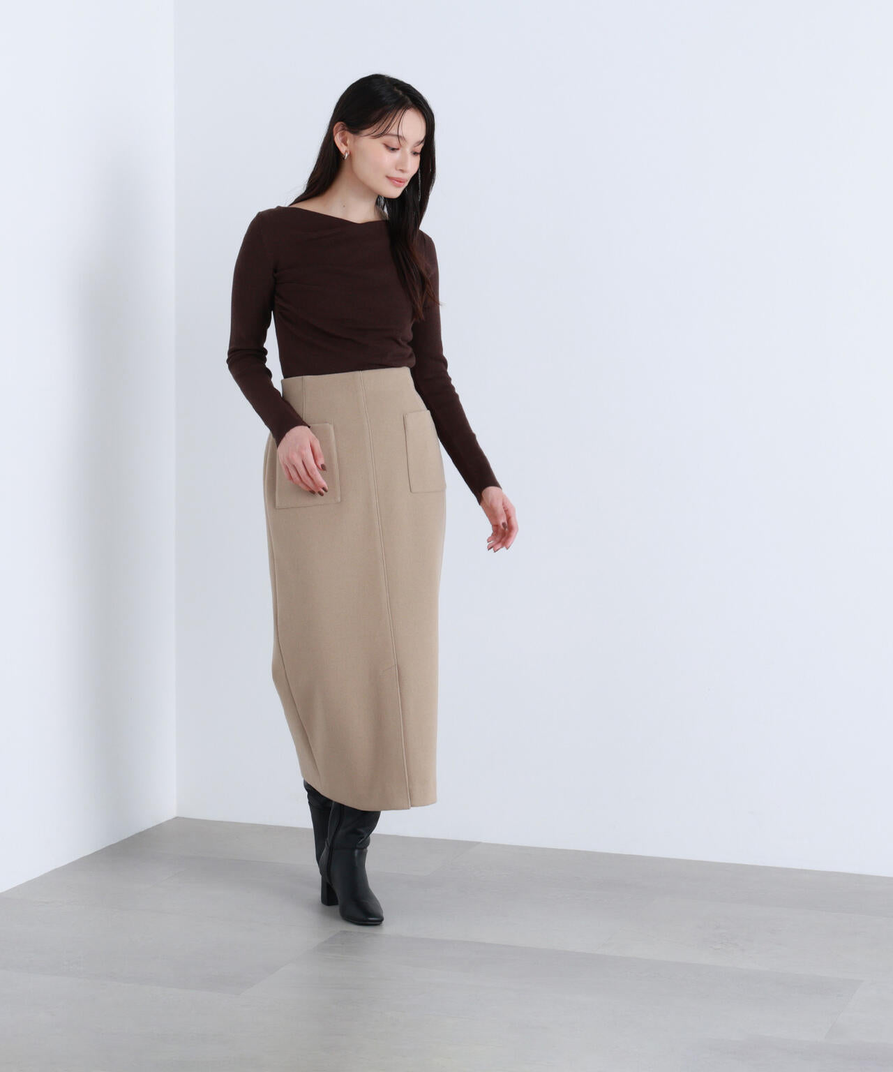 圧縮ジャージーシリーズ ナロースカート