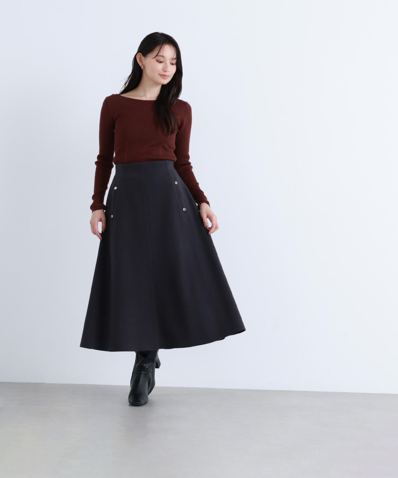 【Oggi掲載】圧縮ジャージーシリーズ フレアスカート