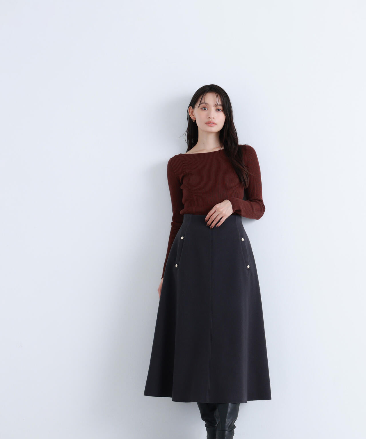 【Oggi掲載】圧縮ジャージーシリーズ フレアスカート