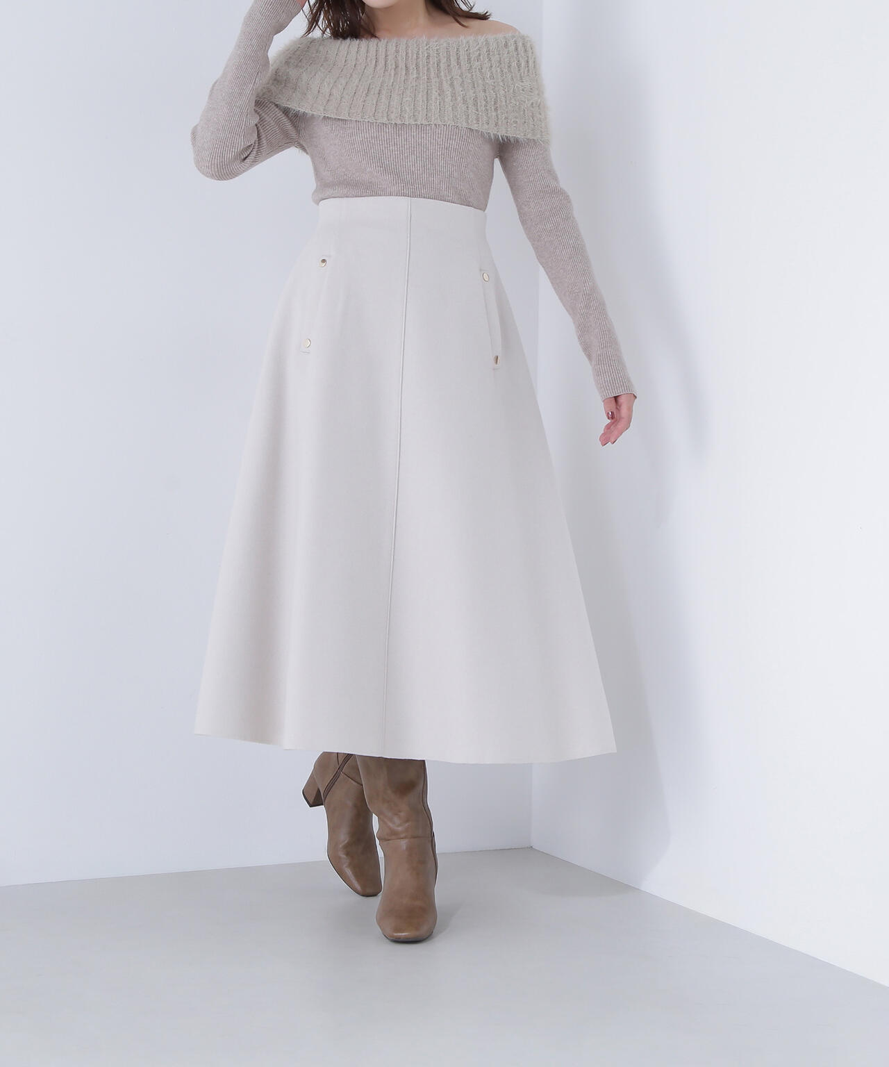 【Oggi掲載】圧縮ジャージーシリーズ フレアスカート