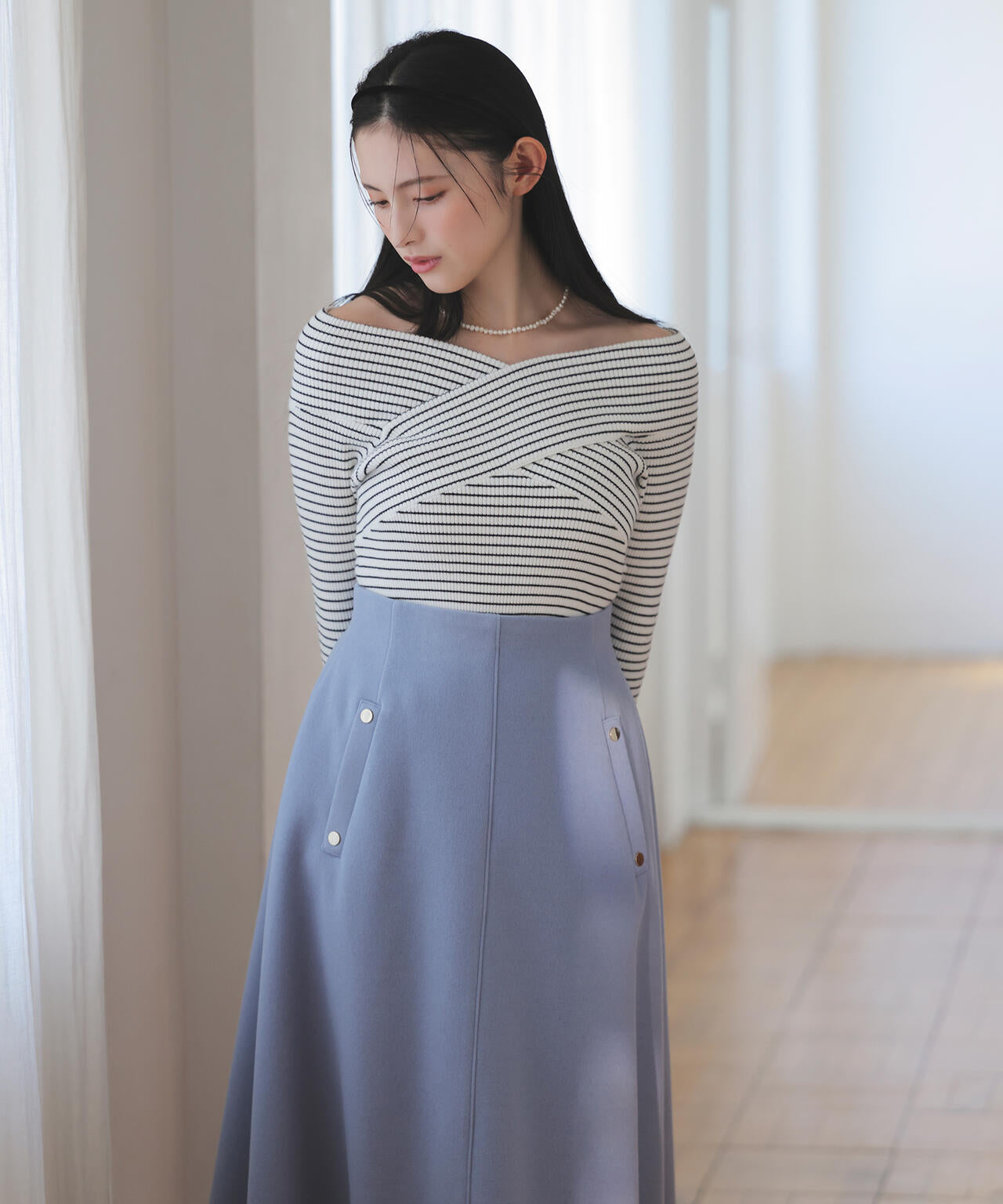 【Oggi掲載】圧縮ジャージーシリーズ フレアスカート