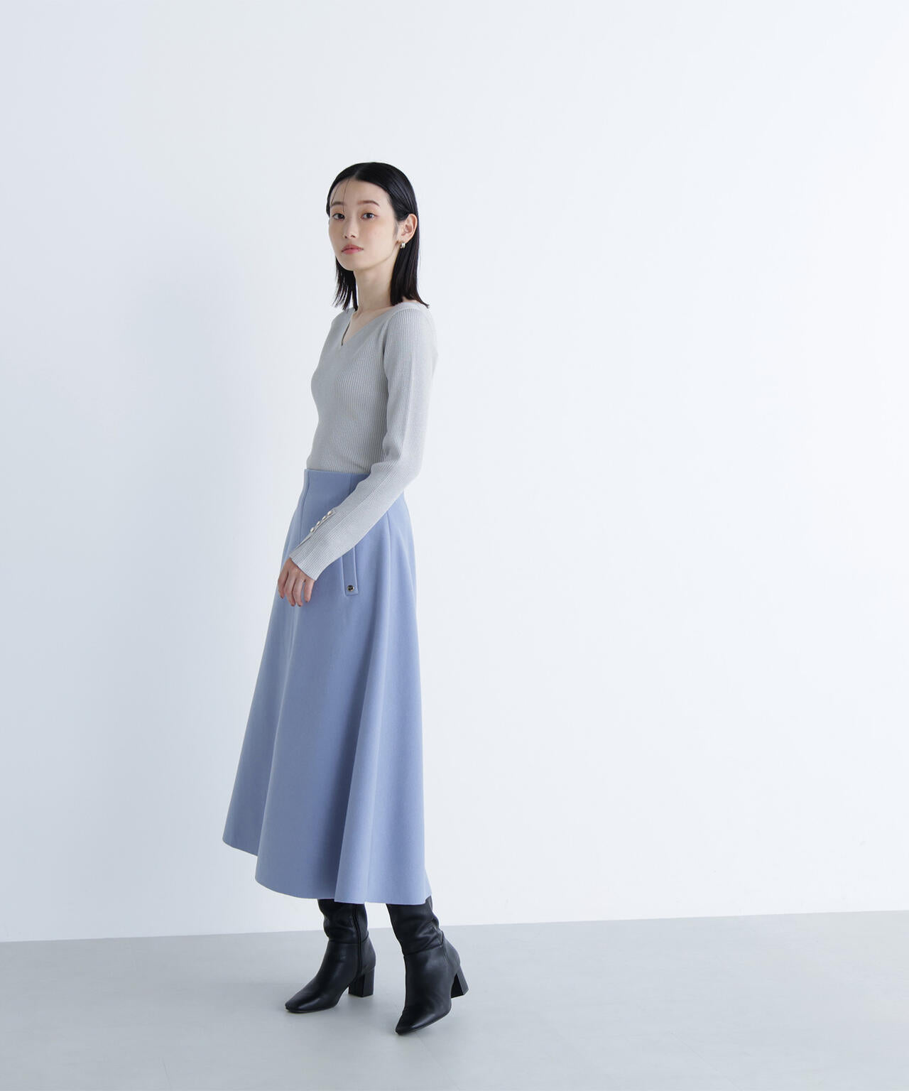 【Oggi掲載】圧縮ジャージーシリーズ フレアスカート