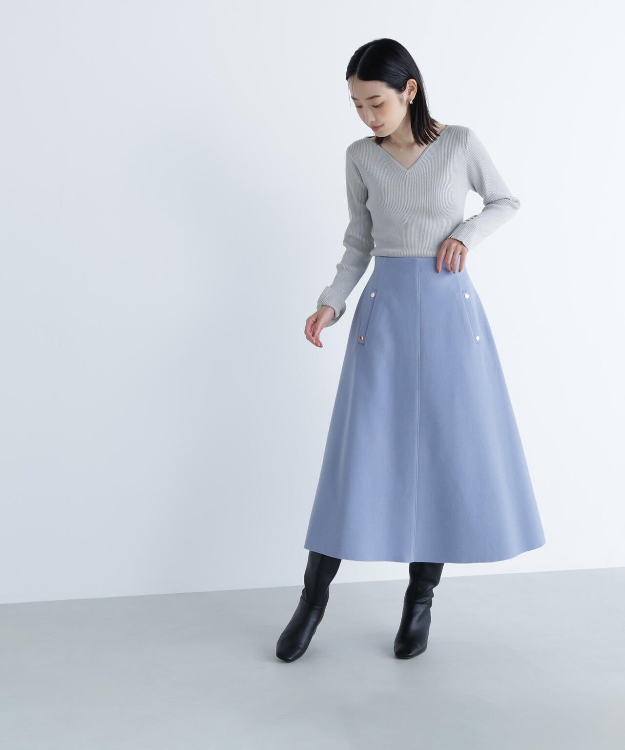 【Oggi掲載】圧縮ジャージーシリーズ フレアスカート