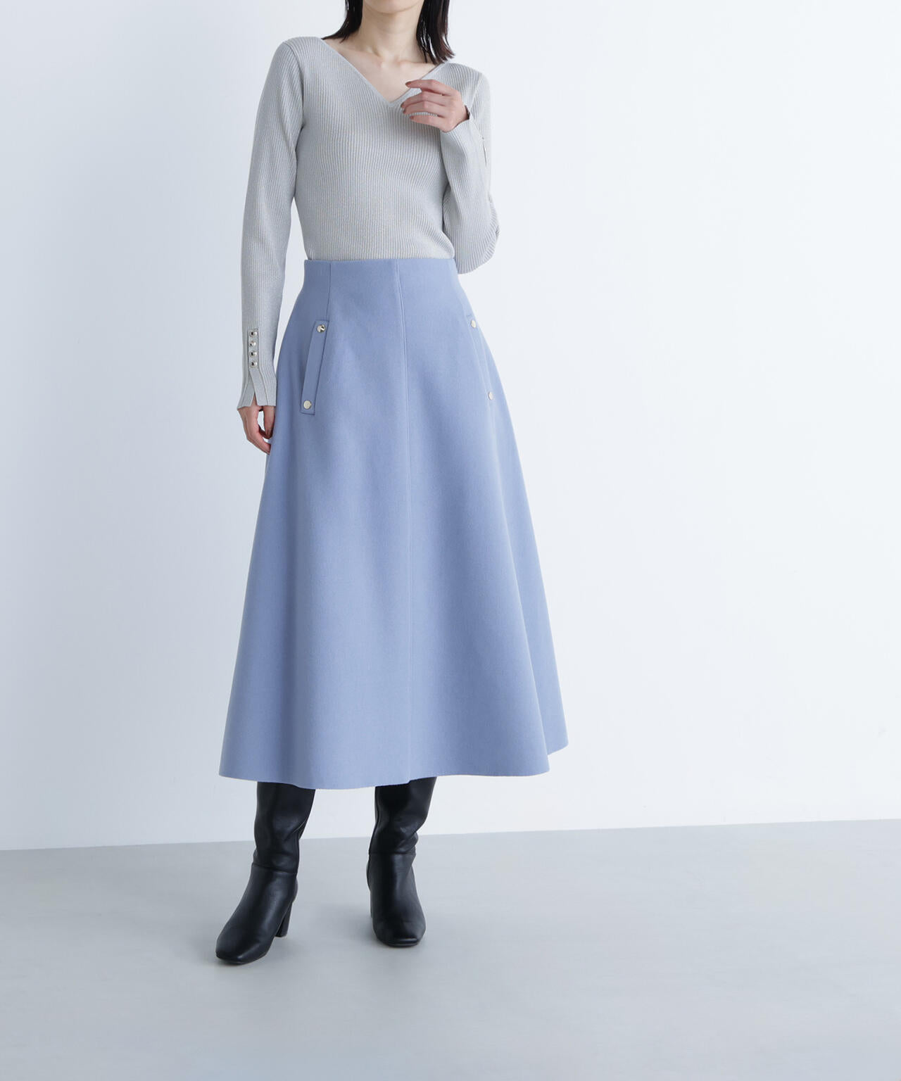 【Oggi掲載】圧縮ジャージーシリーズ フレアスカート