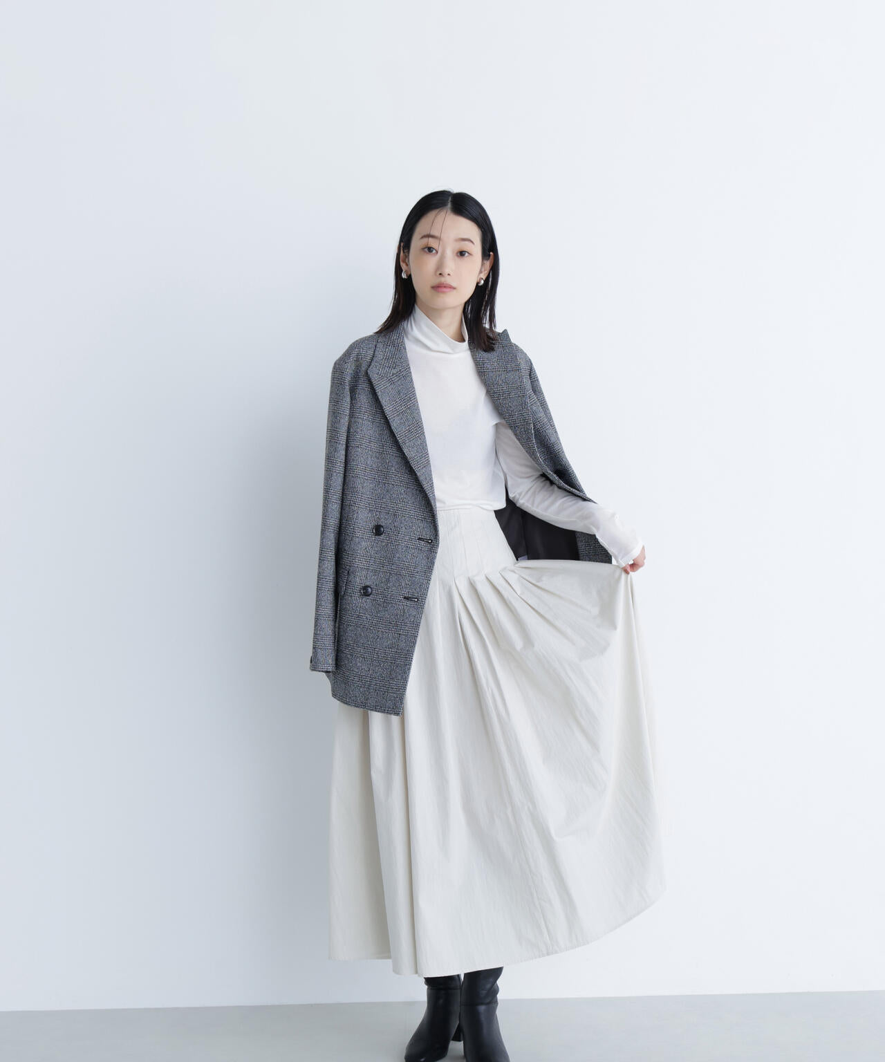 【Oggi掲載】タフタボリュームスカート