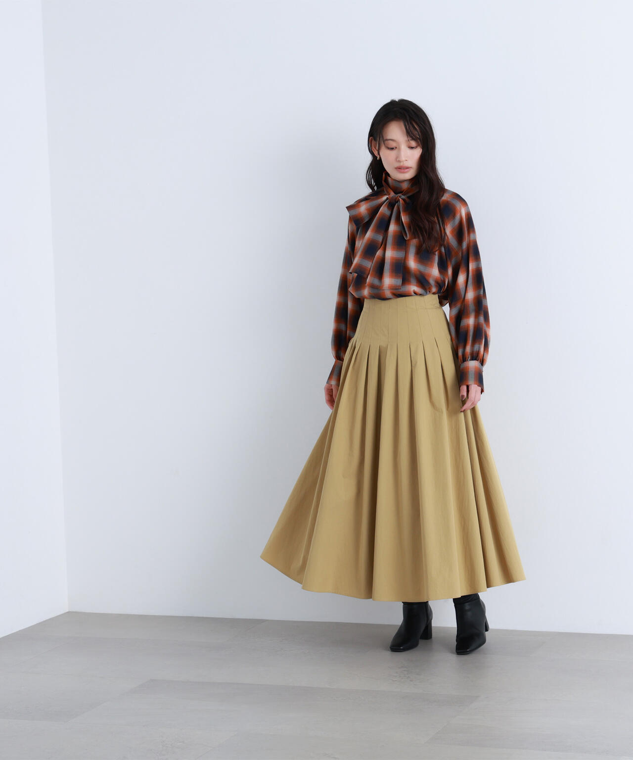 【Oggi掲載】タフタボリュームスカート