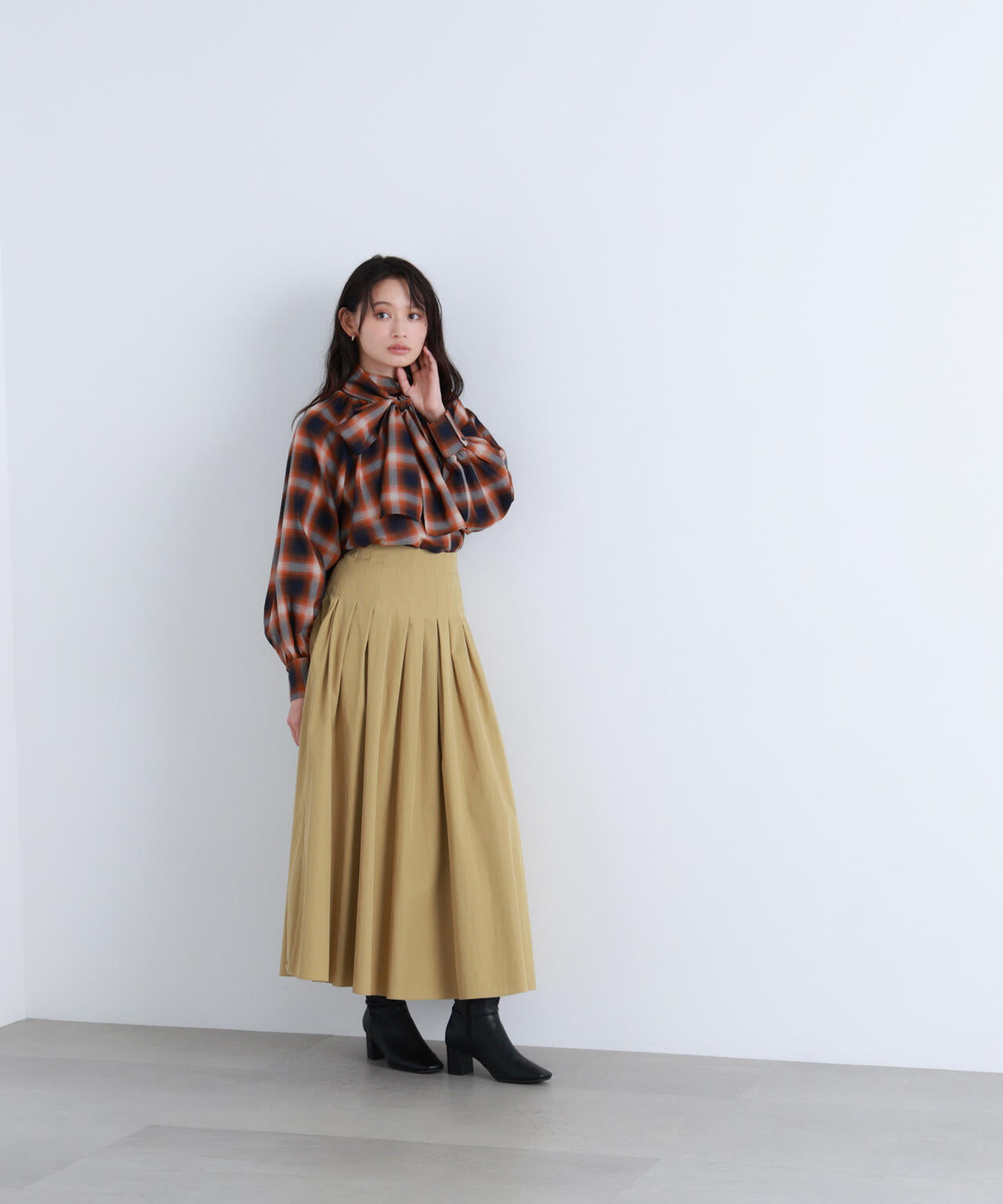 【Oggi掲載】タフタボリュームスカート