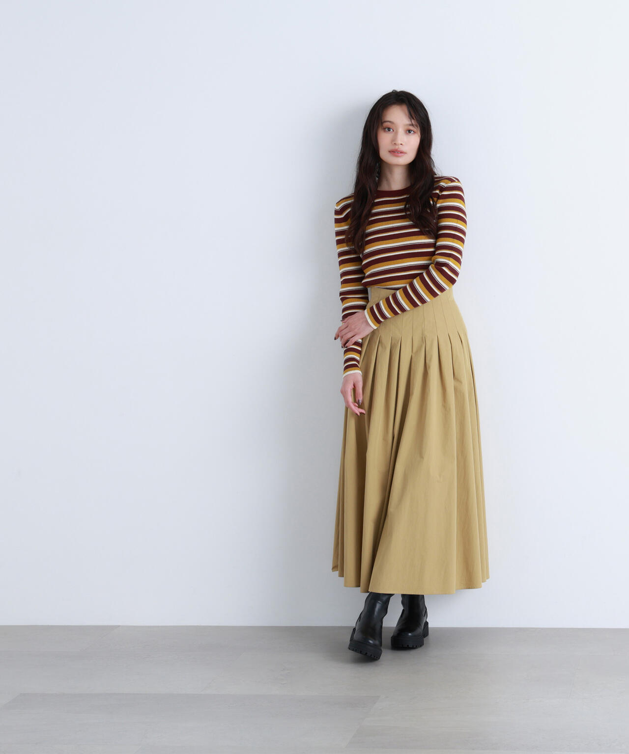 【Oggi掲載】タフタボリュームスカート
