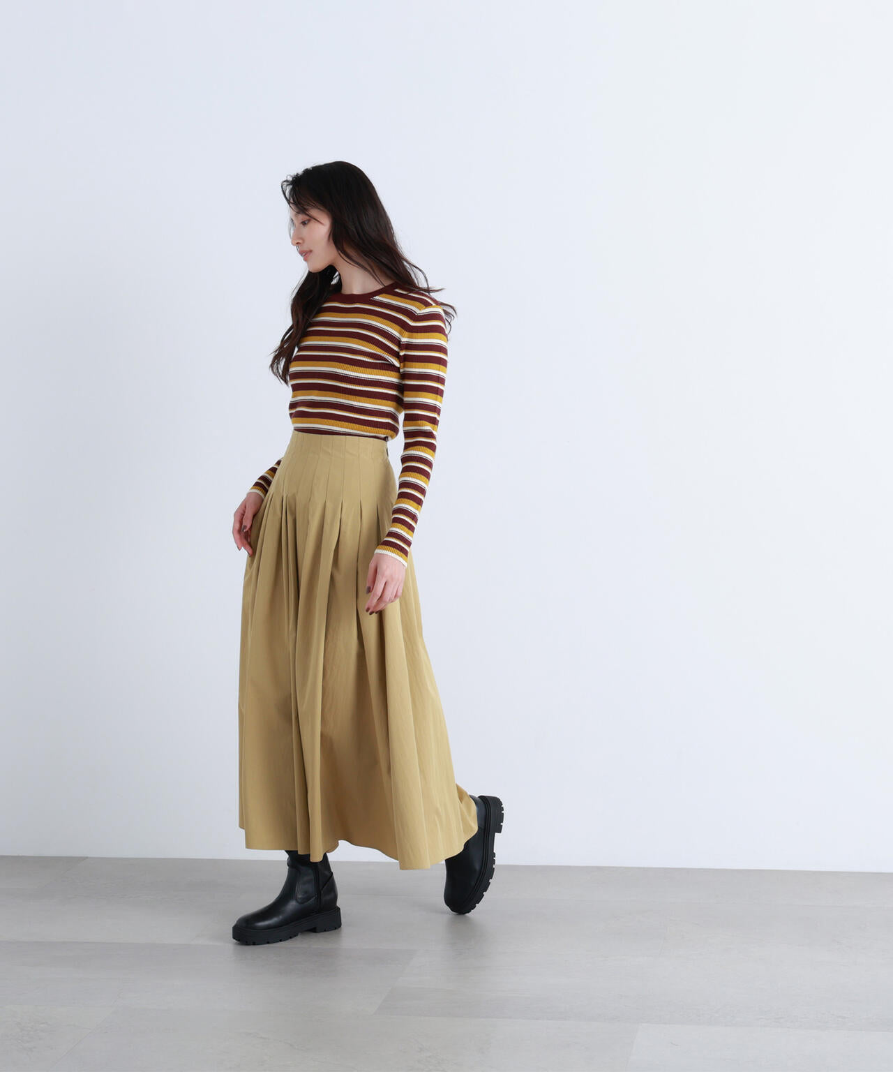 【Oggi掲載】タフタボリュームスカート