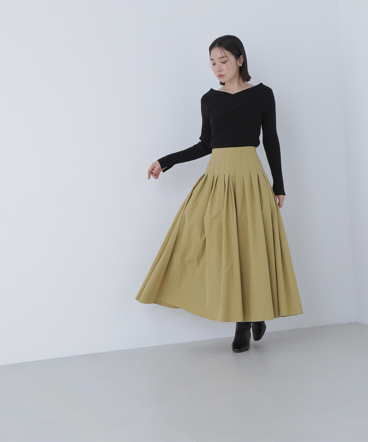 【Oggi掲載】タフタボリュームスカート