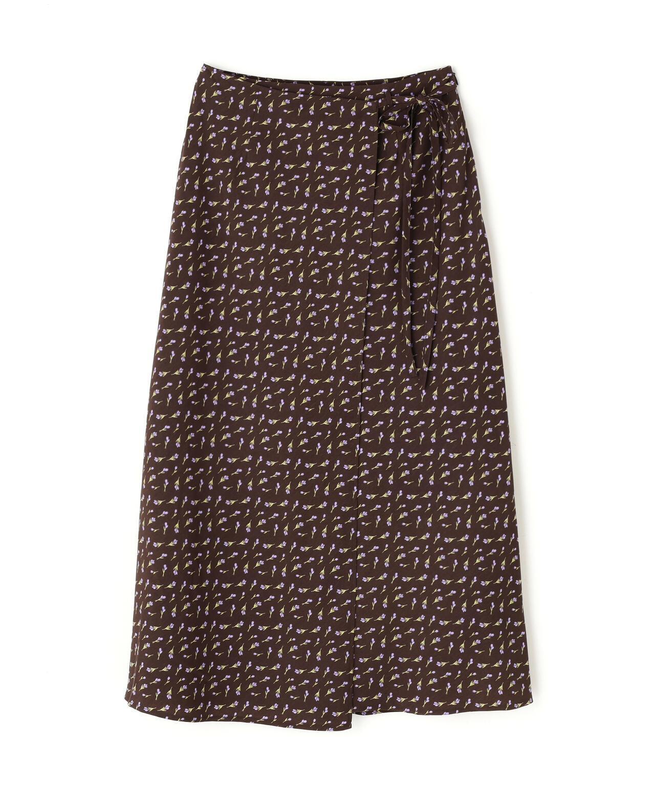 フラワープリントラップスカート