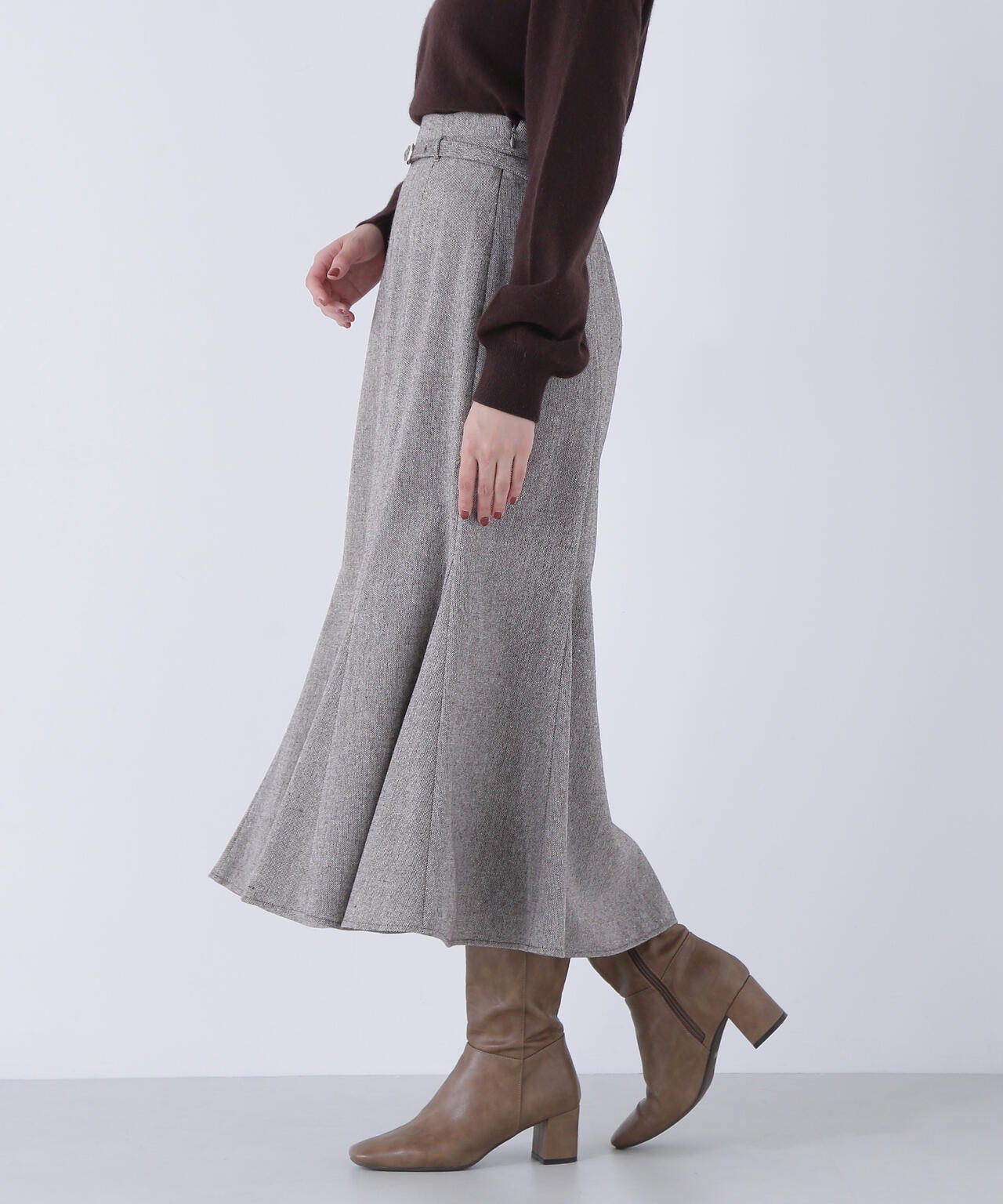 ツイーディーベルテッドマーメイドスカート