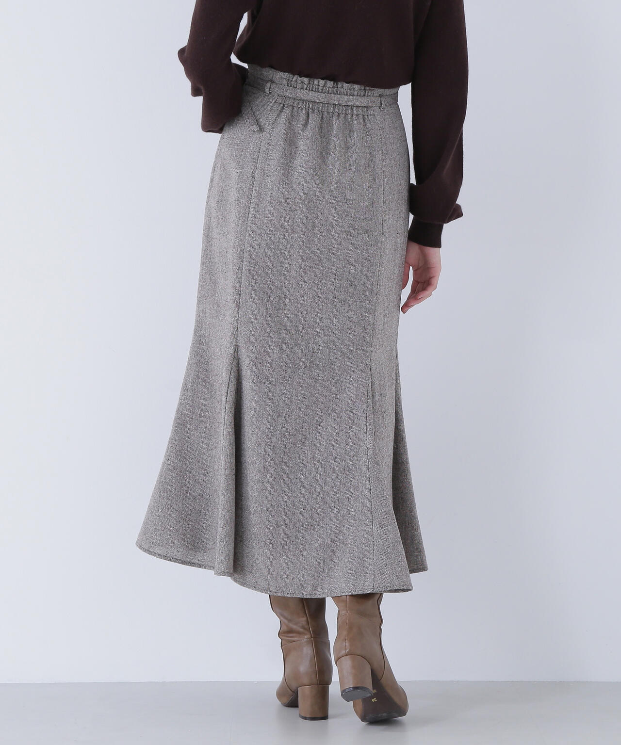 ツイーディーベルテッドマーメイドスカート