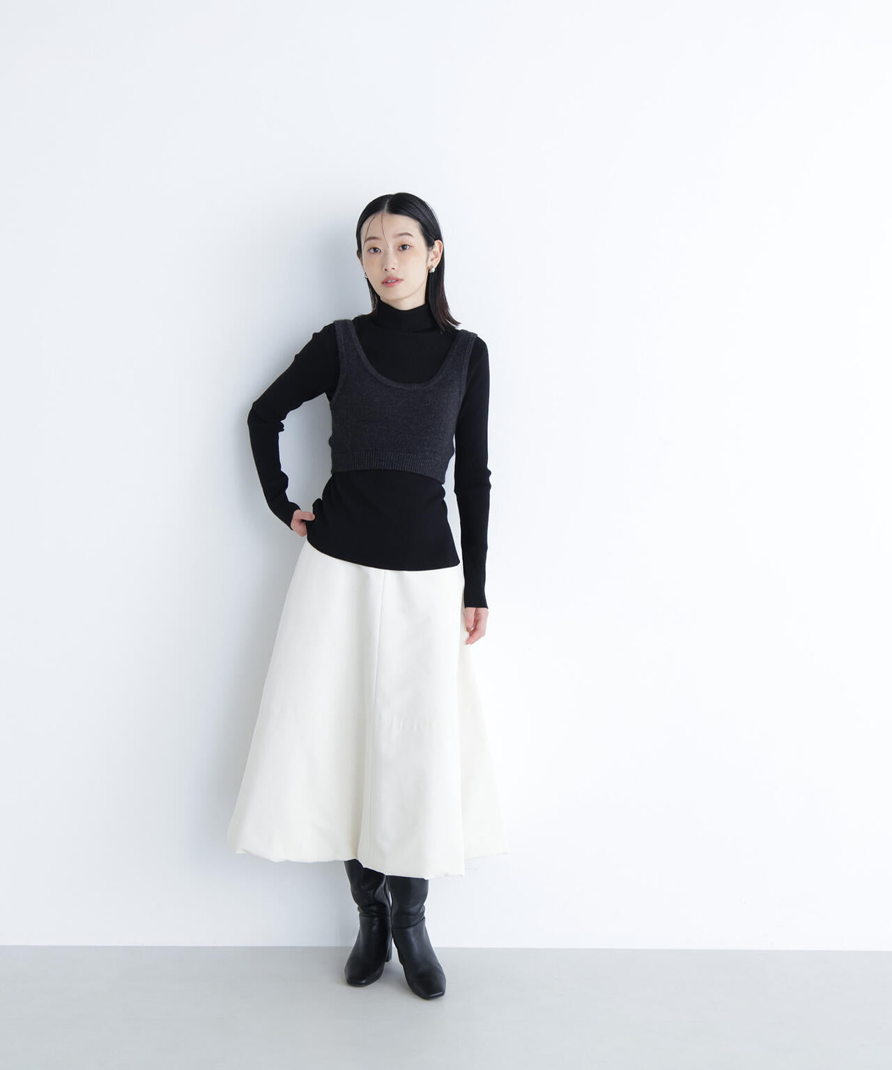 【BLANC】中綿フレアスカート