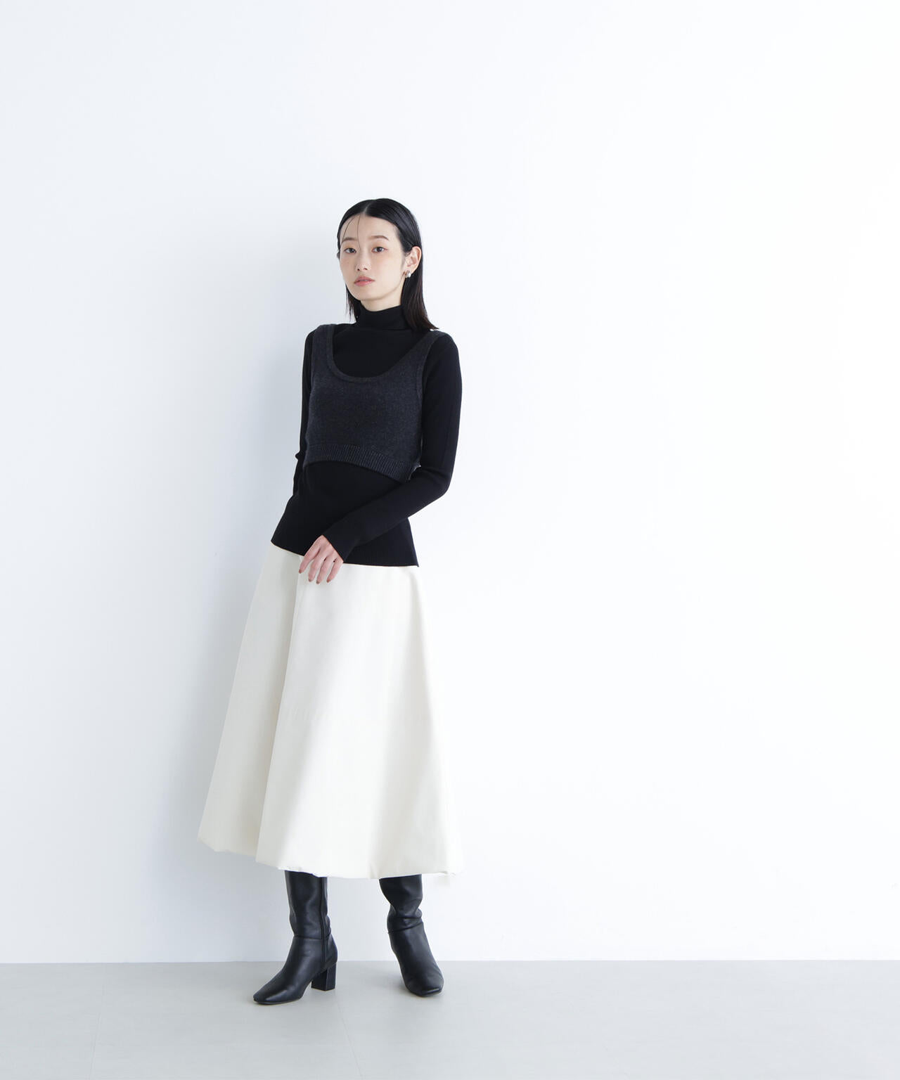 【BLANC】中綿フレアスカート