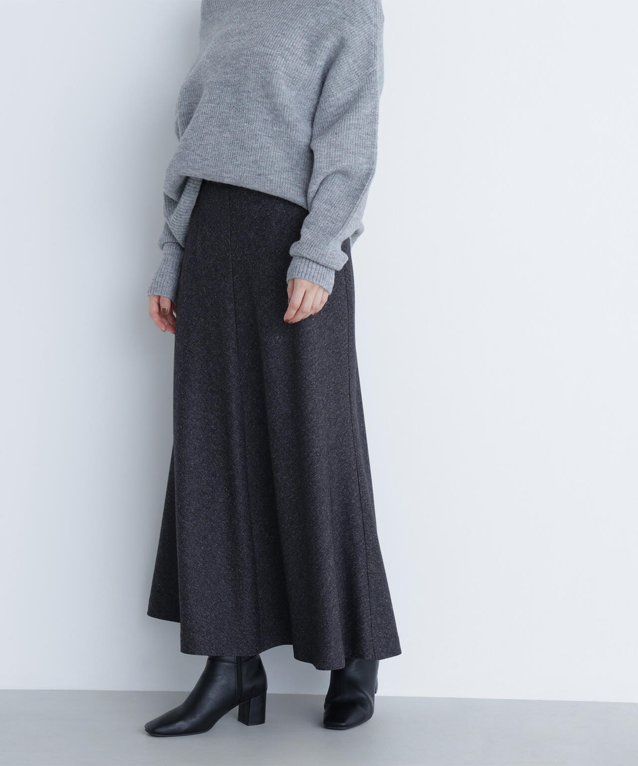 ネップツイードナロースカート