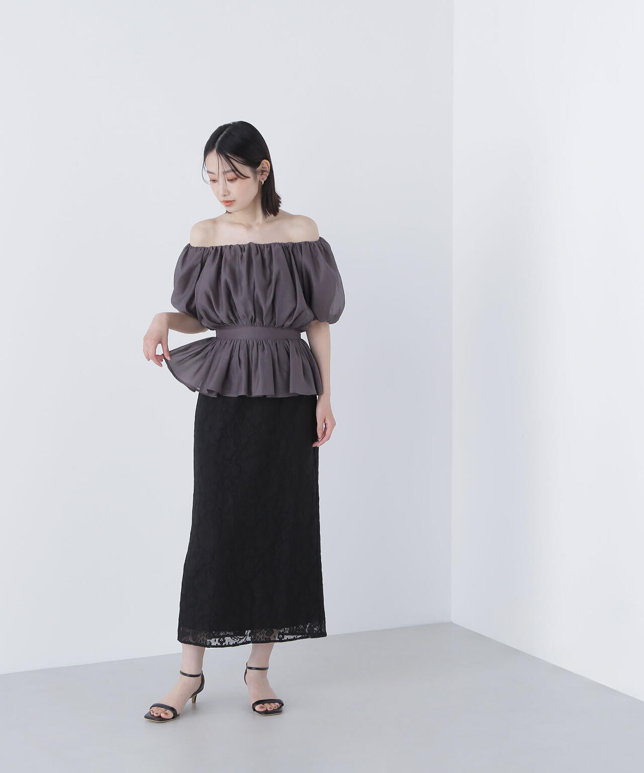 メッシュレース SETUP ナロースカート