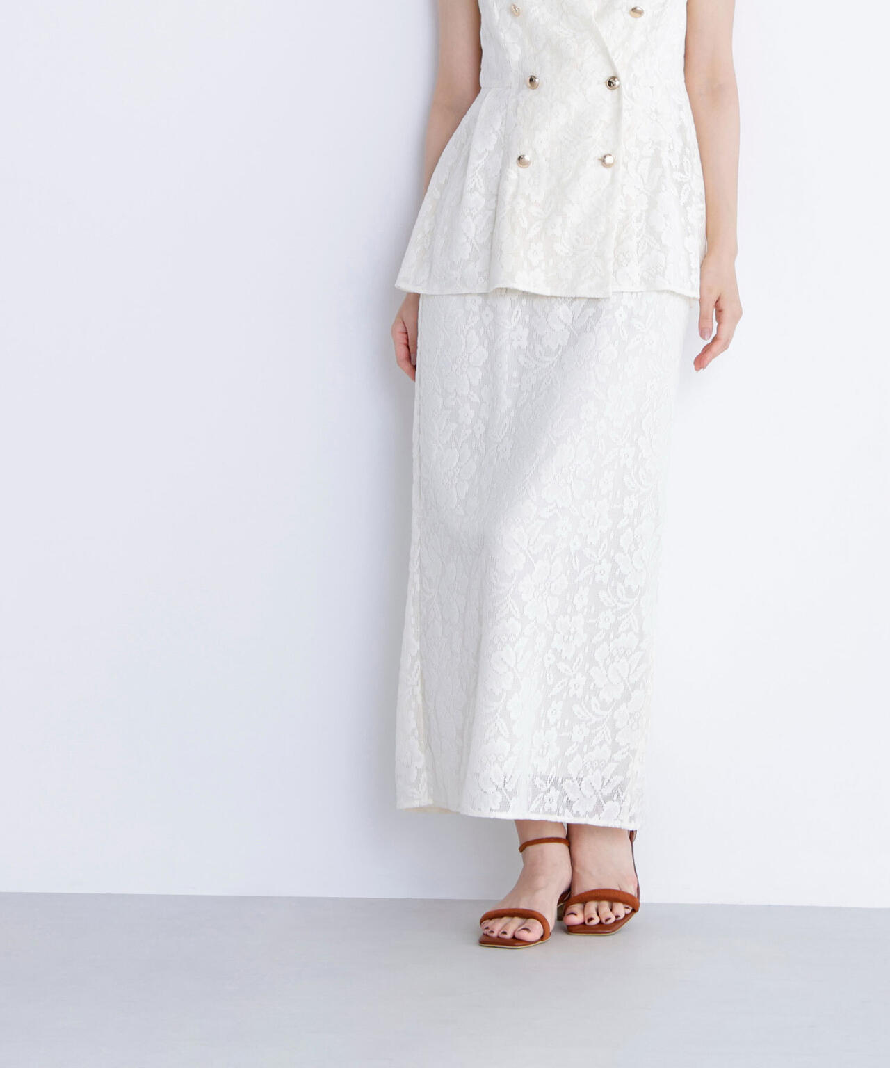 メッシュレース SETUP ナロースカート