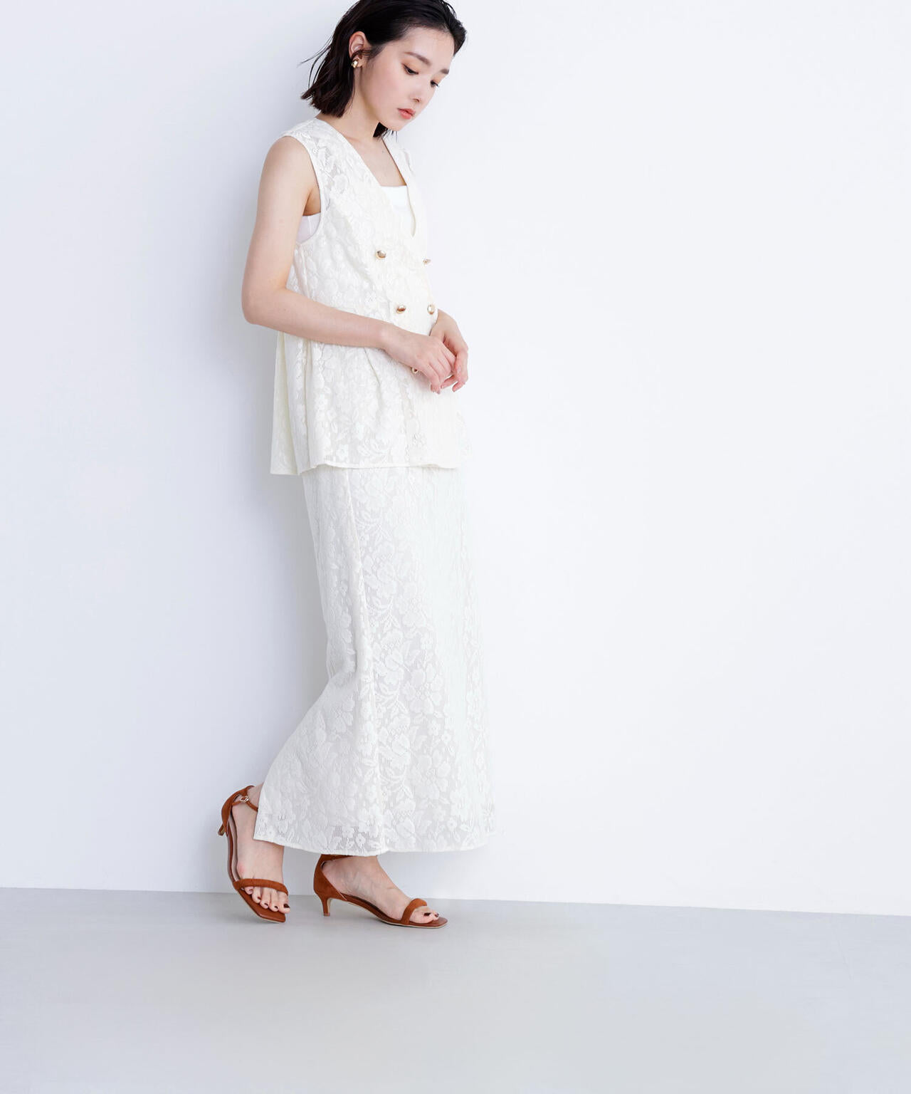 メッシュレース SETUP ナロースカート