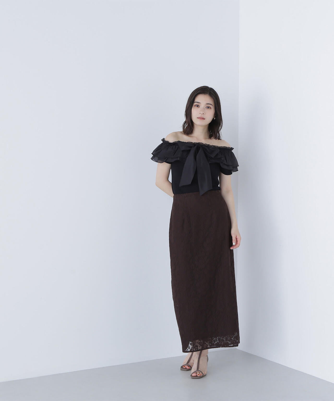 メッシュレース SETUP ナロースカート