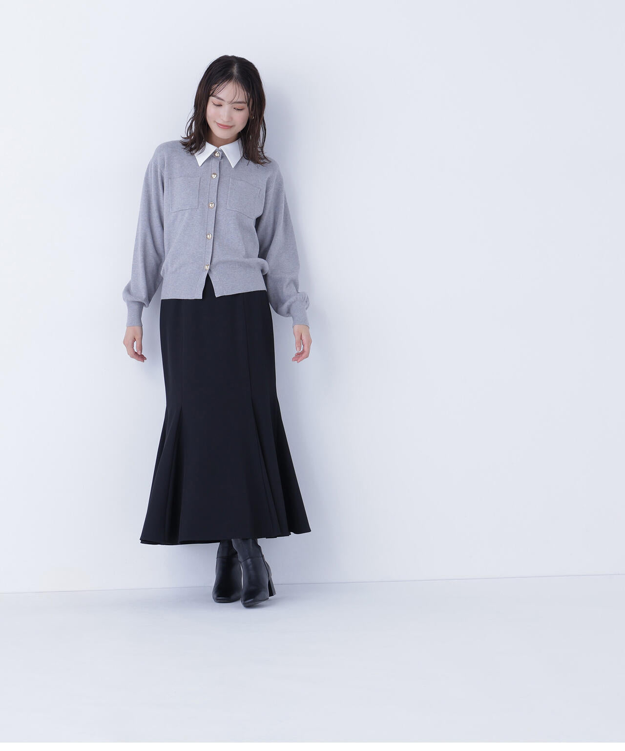 ヘム切替マーメイドスカート