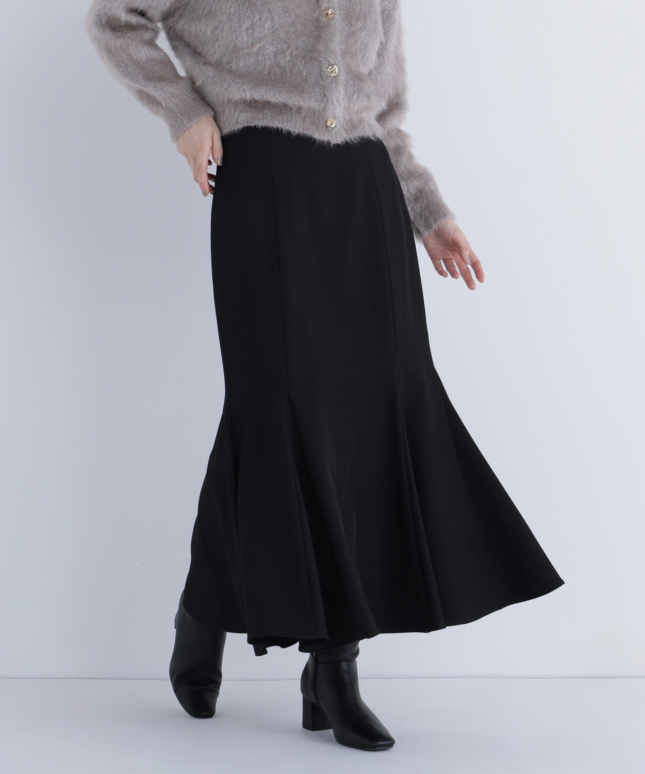 ヘム切替マーメイドスカート