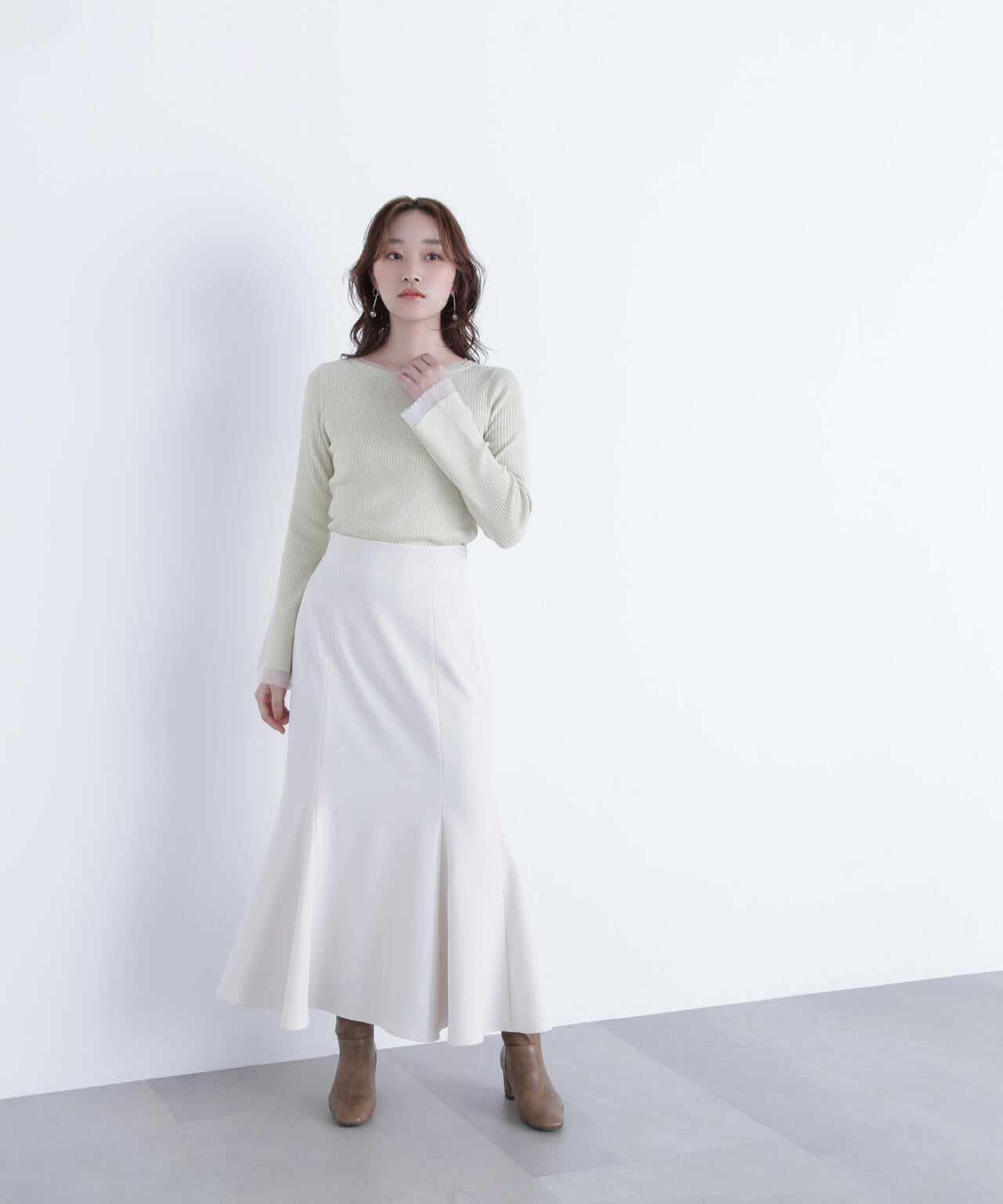 ヘム切替マーメイドスカート