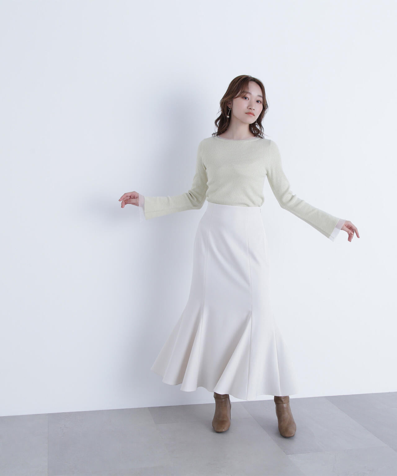 ヘム切替マーメイドスカート