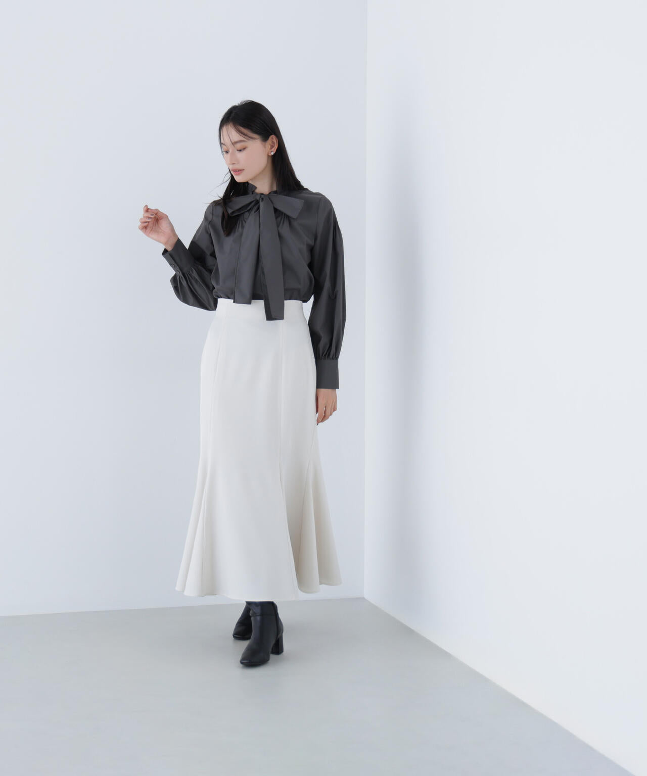 ヘム切替マーメイドスカート