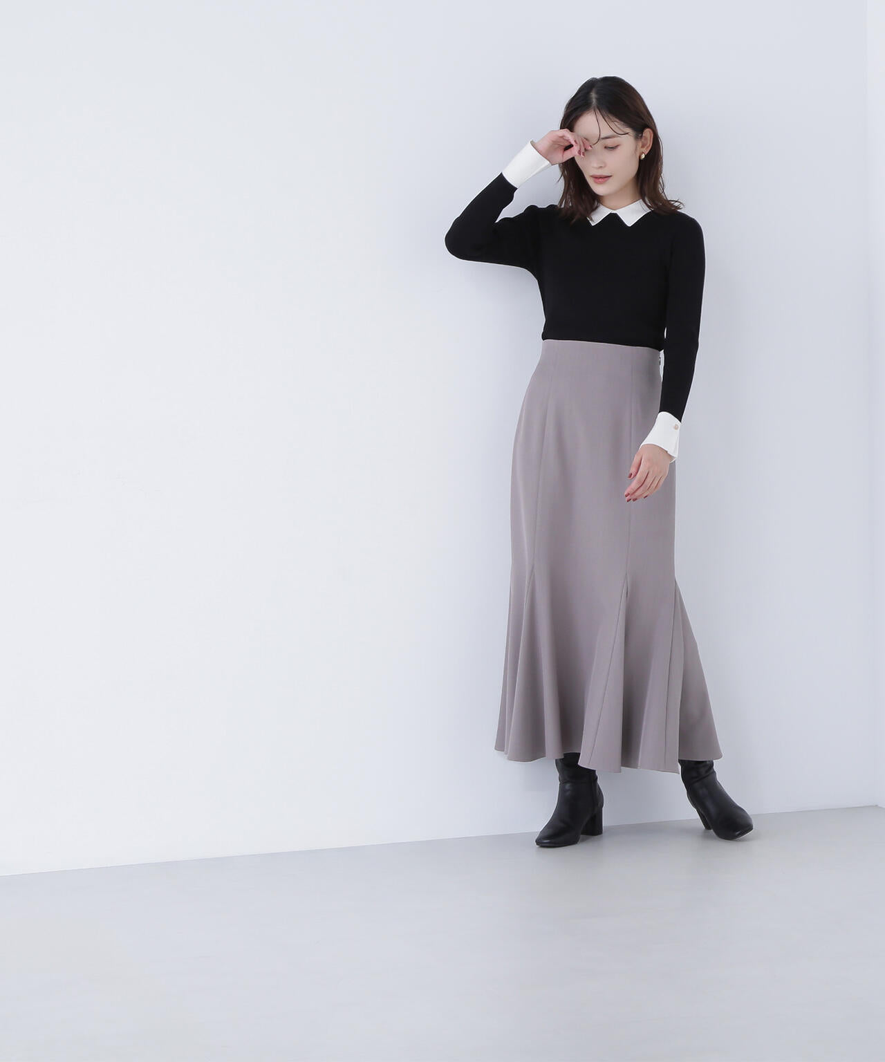 ヘム切替マーメイドスカート