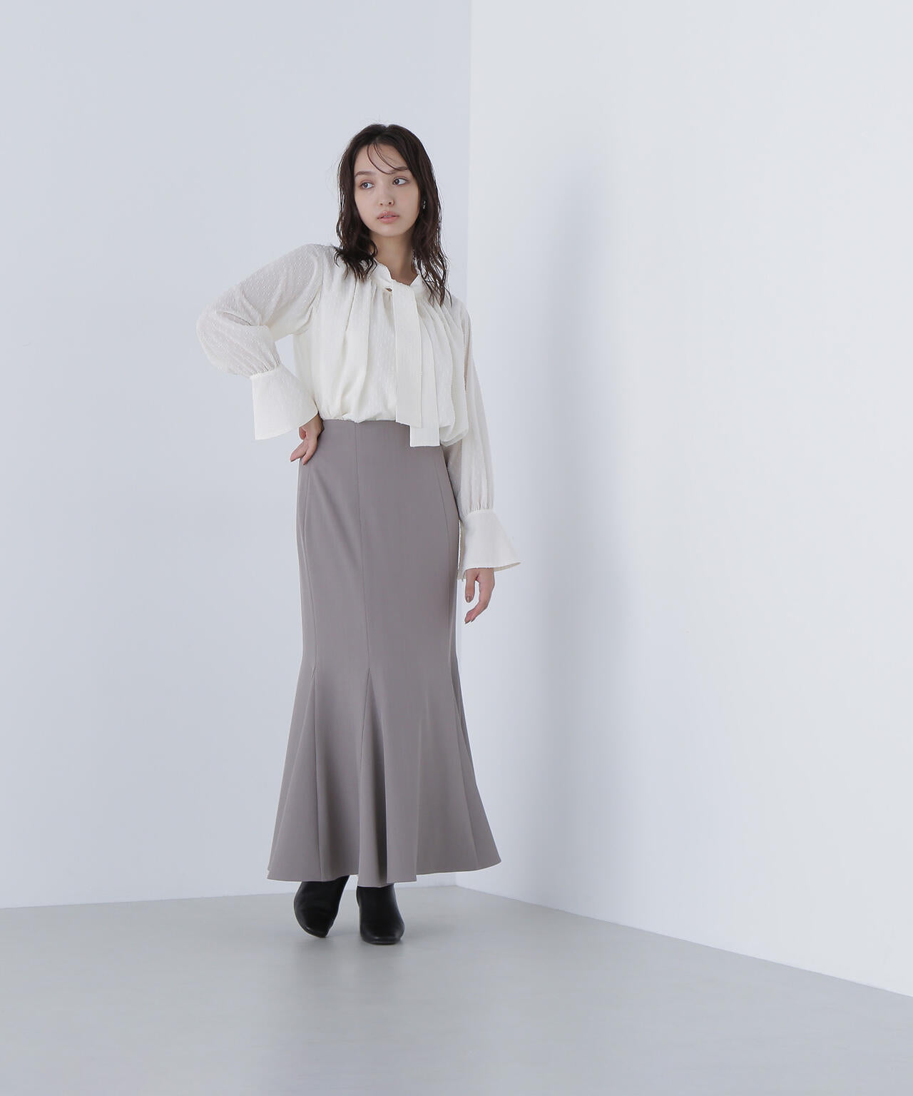 ヘム切替マーメイドスカート