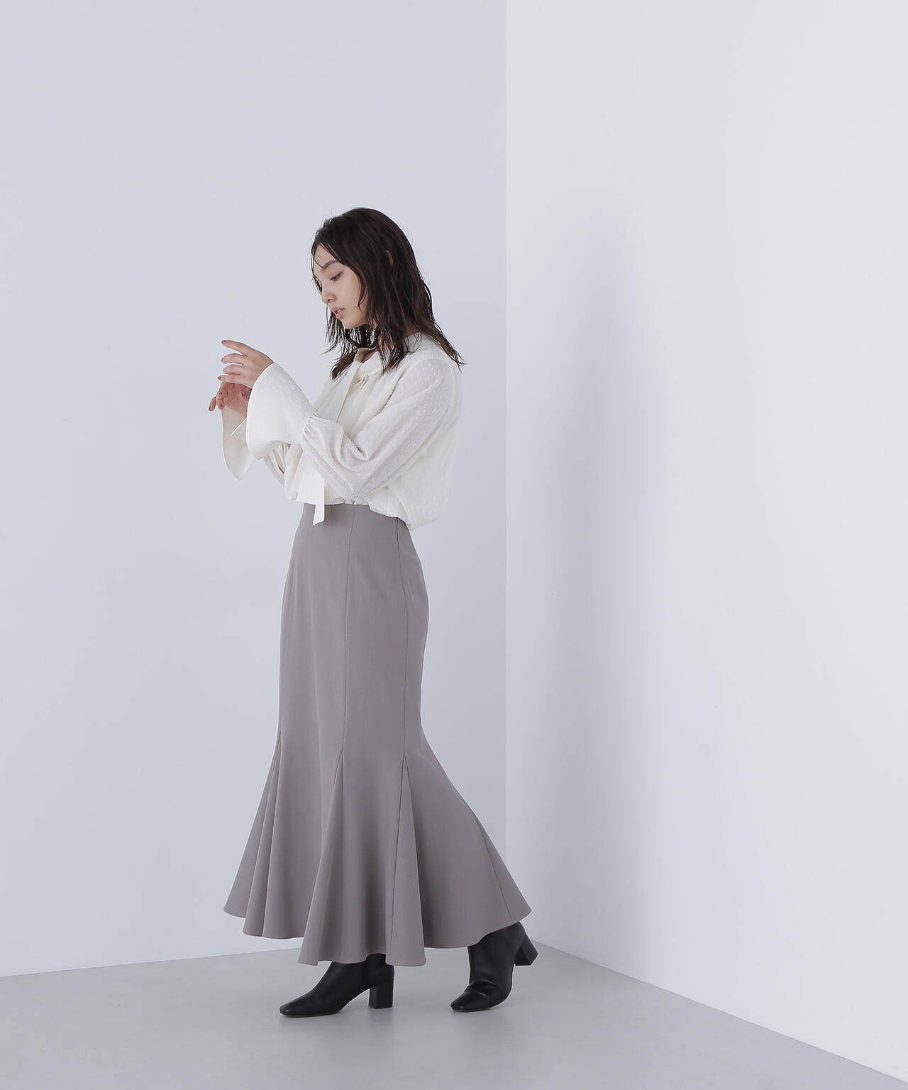ヘム切替マーメイドスカート*