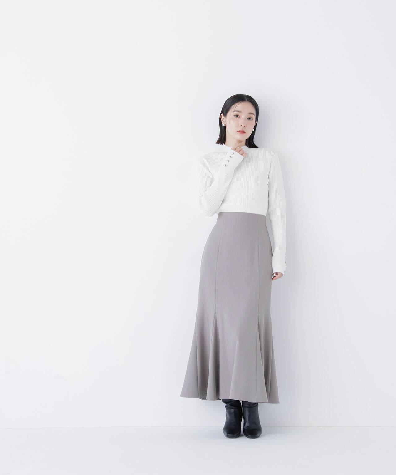 ヘム切替マーメイドスカート