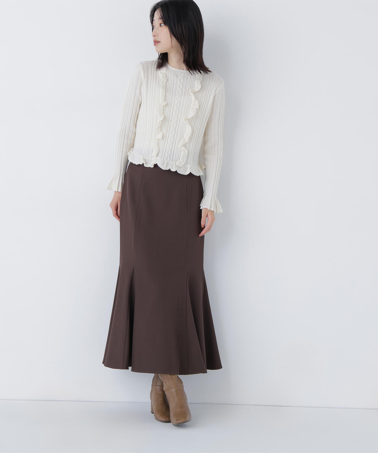 ヘム切替マーメイドスカート