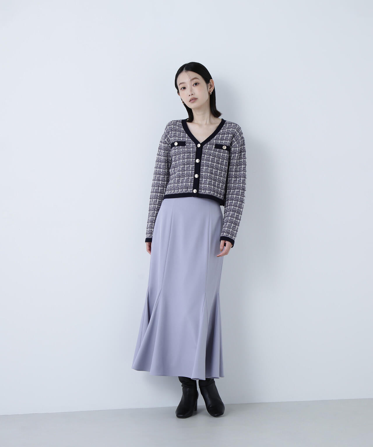 ヘム切替マーメイドスカート