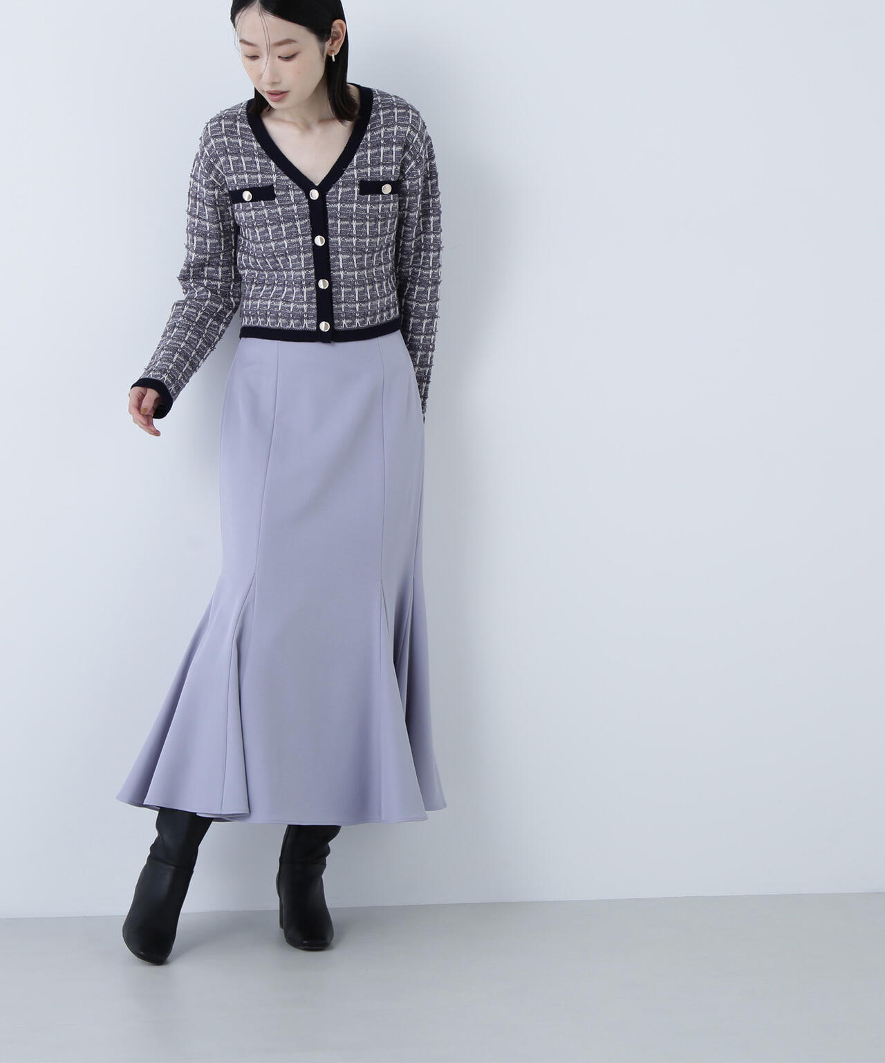 ヘム切替マーメイドスカート