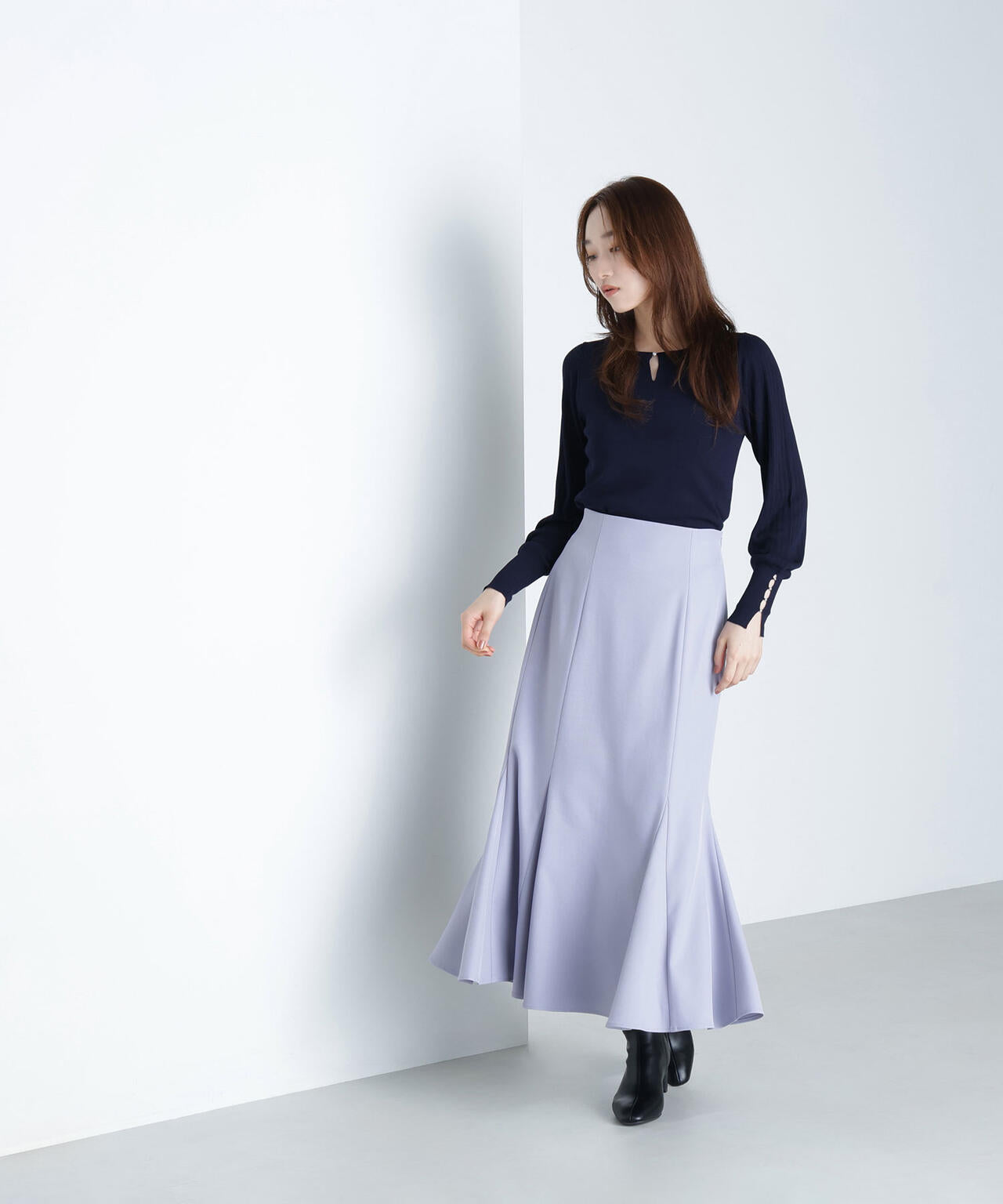 ヘム切替マーメイドスカート