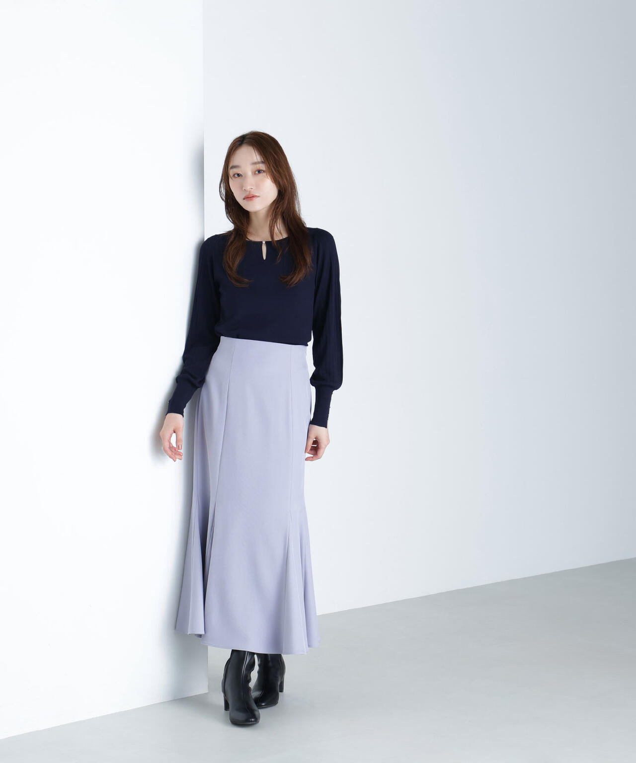 ヘム切替マーメイドスカート