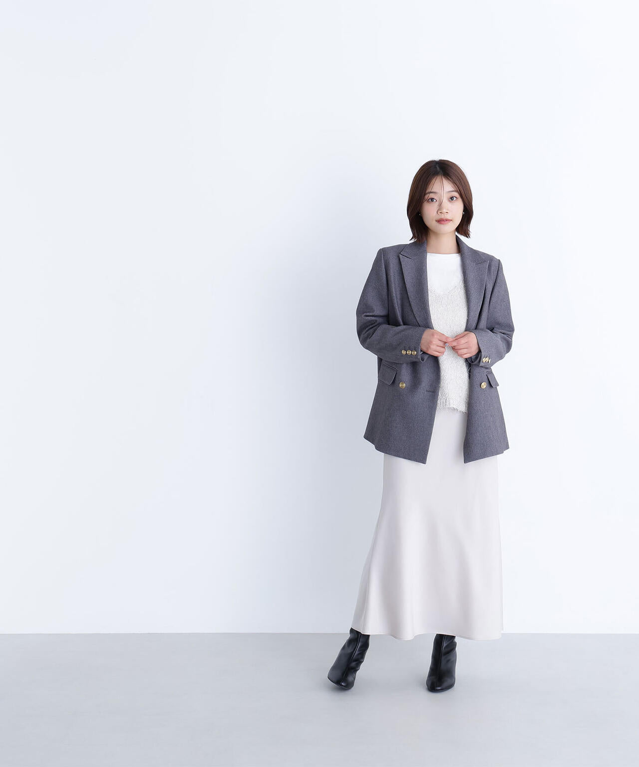 【Oggi掲載】バイアスサテンナロースカート