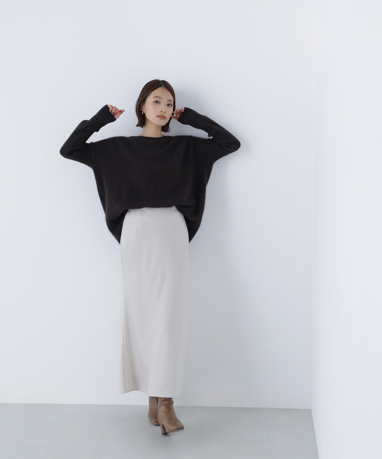 【Oggi掲載】バイアスサテンナロースカート